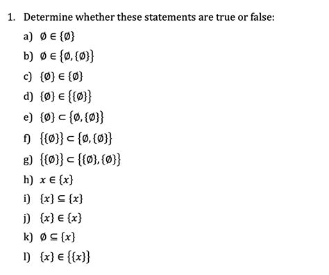 Solved Determine Whether These Statements Are True Or Chegg