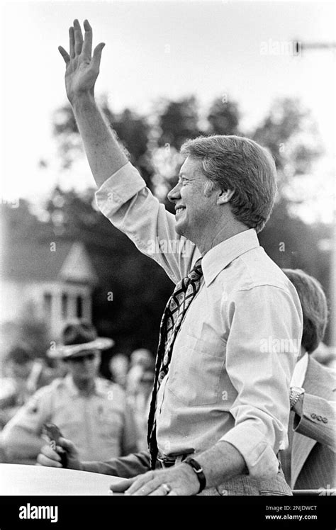 President Jimmy Carter Arrives Back In His Hometown Of Plains Georgia For A Vacation Stock