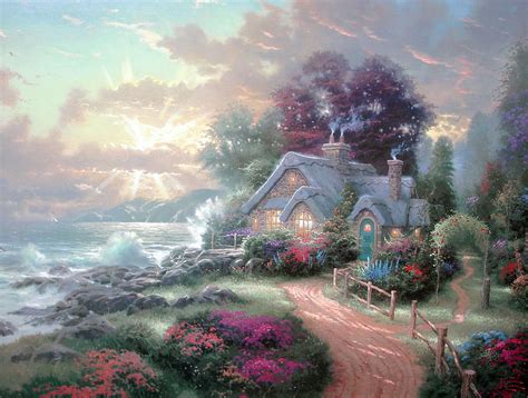 Thomas Kinkade Lighthouse Wallpaper - WallpaperSafari