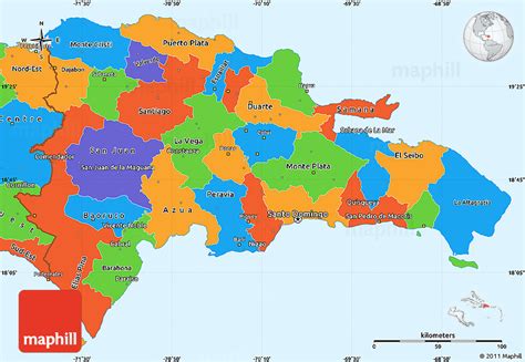 Dominican Republic Political Map – Map Vector