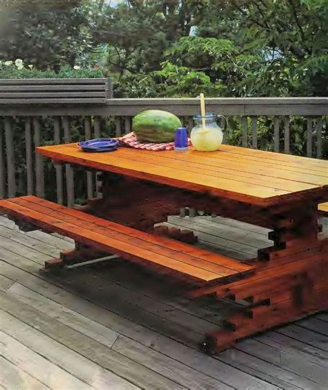 Vintage Woodworking Plans: Picnic Table With Benches - Etsy