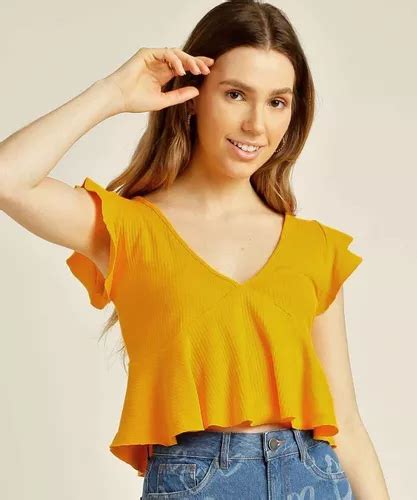 Blusa Cropped Feminina Canelada Marisa Mercadolivre