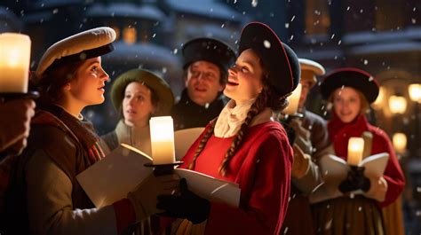 carol singers stock  images  backgrounds