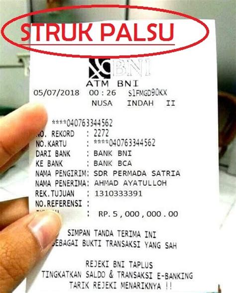 Detail Contoh Bukti Transfer Bca Koleksi Nomer