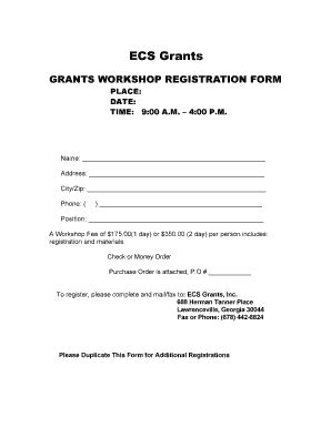 Fillable Online Ecs Grants Fax Email Print Pdffiller