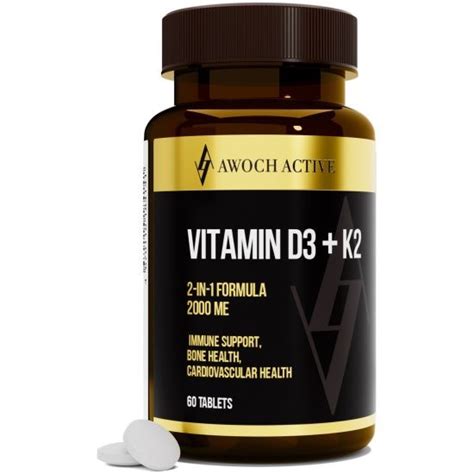Комплекс AWOCHACTIVE VITAMIN D3 + K2 2000 МЕ, 60 таблеток - купить с ...