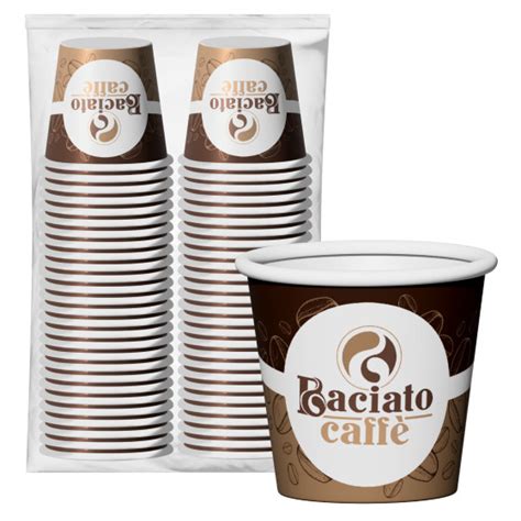 Baciato Caffè 50 Bicchierini Carta Biodegradabile da 65ml