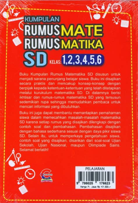 Buku Kumpulan Rumus Rumus Matematika Sd Kelas 1 2 3 4 5 6 Bukukita