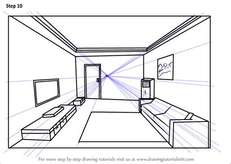 One Point Perspective Drawings Easy Rectangle Circle