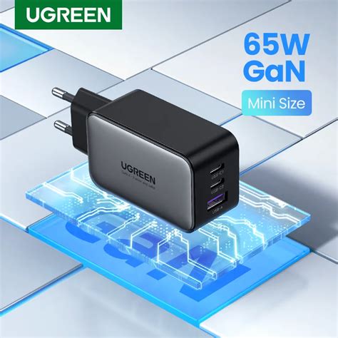 Ugreen 65w gan carregador de carga rápida 4 0 3 0 tipo c pd usb