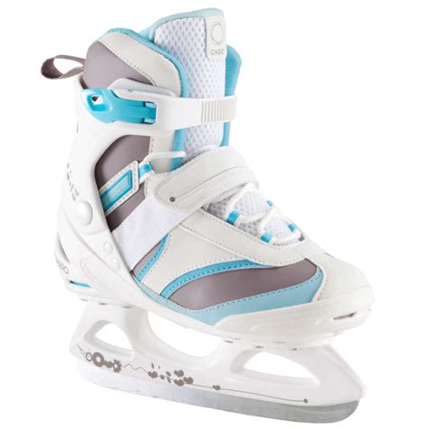 Oxelo Fit 3 Womens Ice Skates White Blue Decathlon