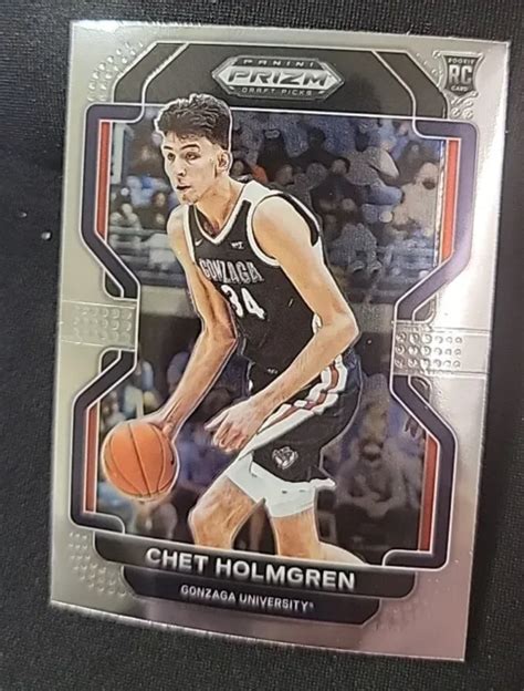 Prizm Draft Picks Chet Holmgren Recrue Rc Gonzague Carte