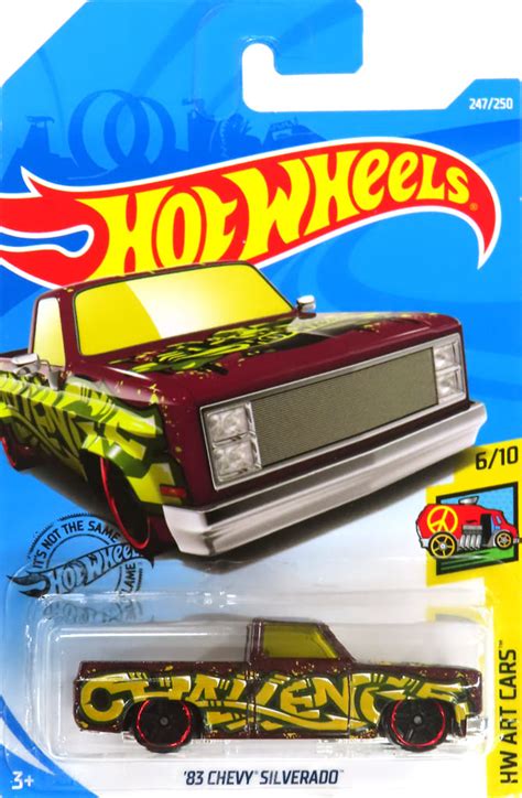 駿河屋 1 64 83 CHEVY SILVERADO レッドイエロー Hot Wheels HW ART CARS FYC25 ホットウィールhotwheels