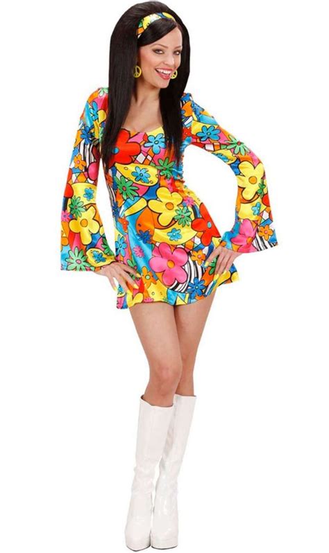 Disfraz Años 70 Floreado Mujer Talla XL Outfits 70s Hippie outfits