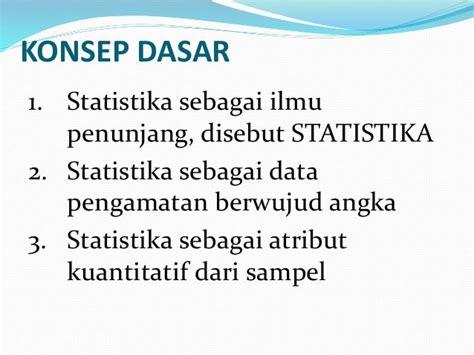 Ruang Lingkup Statistik Konsep Dan Ruang Lingkup Statistik Ruang