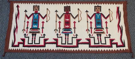 Lot Navajo Style ‘yei Weaving 5 Ft 4 In X 2 Ft 7 In