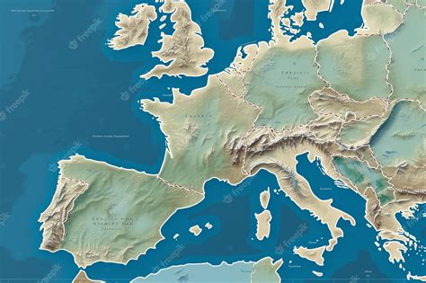 Premium AI Image | A map of europe showing the continent of europe.