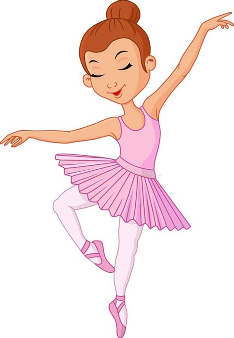 Cartoon Young Girl Ballet Dancer Stock Vector Illustration Of Girl