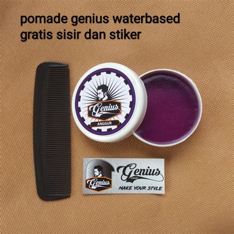 jual pomade murah pomade lokal pomade genius waterbased aroma anggur