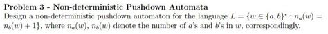 Solved Problem Non Deterministic Pushdown Automata Chegg