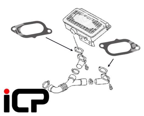 2X Genuine Intercooler Y Pipe Gaskets Fit Impreza Turbo 2 0 STi V7 V8