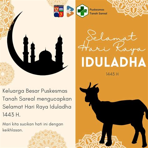 Selamat Hari Raya Idul Adha 1443 H Puskesmas Tanah Sareal