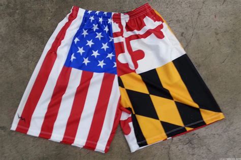 Maryland Usa Flag Shorts Lacrosse Laxpinnies Pinnies Custom Team Apparel Usa Flag Lacrosse