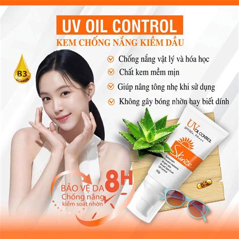 Kem Chống Nắng Dành Cho Da Dầu Mụn Skinze Oil Control 50g Kiềm Dầu