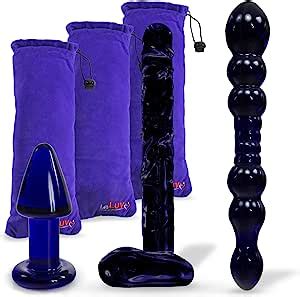 Amazon LeLuv Dark Knight Pyrex Glass Dildo Anal And Sex Toy Kit