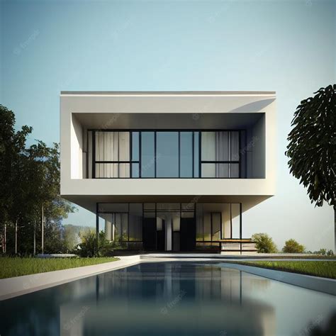 Premium Photo | Modern luxury house with swimming pool