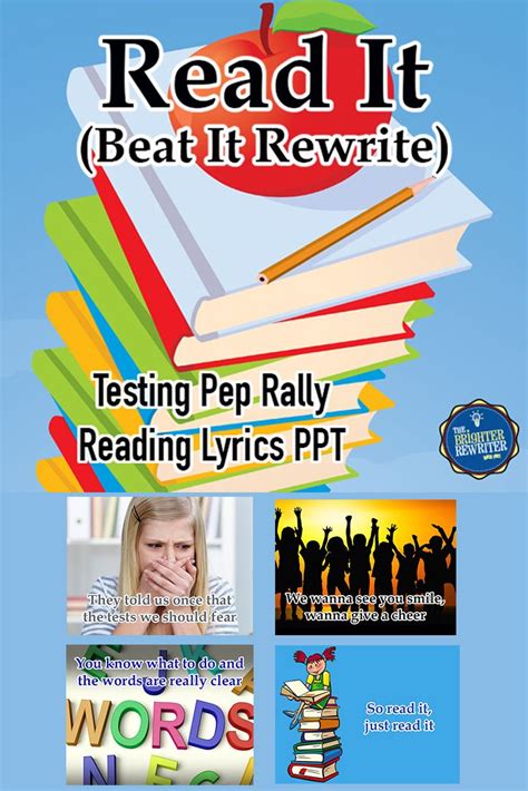 Testing Song Lyrics Powerpoint For Beat It Pep Rally Test Prep