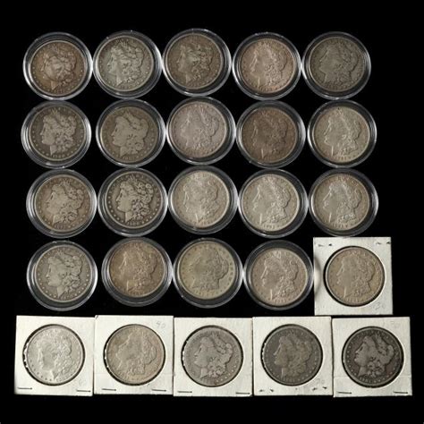 Twenty Five Morgan Silver Dollars Lot American Art