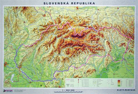 Mapa Slovenskej republiky obojstranná DUO predná strana všeobecno