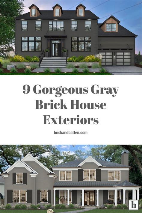 9 Gorgeous Gray Brick House Exteriors