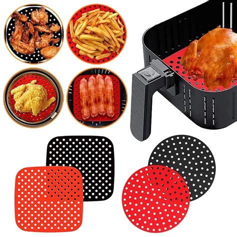 Tapete Protetor Silicone Para Air Fryer Fritadeira Universal Quadrado