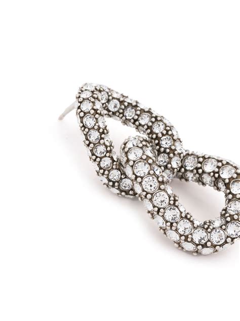 Isabel Marant Crystal Embellished Hoop Earrings Farfetch