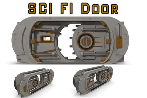 SCI FI Door 3D Model Animated CGTrader