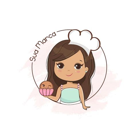 Premium Vector Cute Girl Chibi With Cupcake Illustration Vector