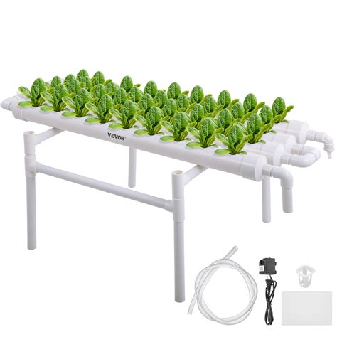 Vevor Hydroponic Grow Kit 36 Sites 4 Pipes Hydroponic Planting Equipment Ebb And Flow Deep Water