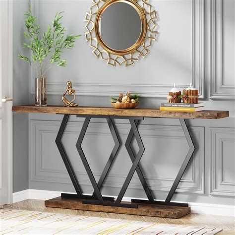 tribesigns   extra long sofa table console table  faux