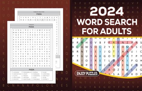 Premium Vector Word Search Puzzle Book Cover For Adults Final