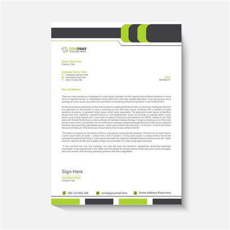 Premium Vector Modern Company Letterhead