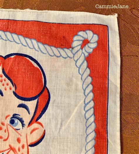 1950s Howdy Doody Vintage Childs Handkerchief Hankie Etsy