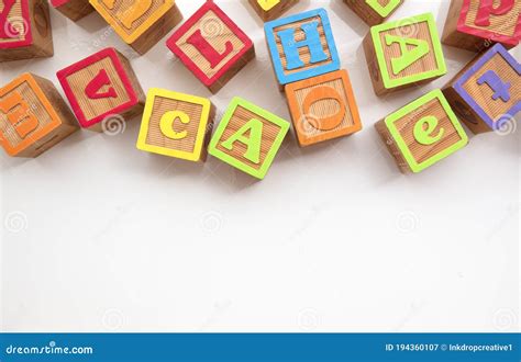 Colourful Wooden ABC Alphabet Baby Development Blocks Stock Image ...