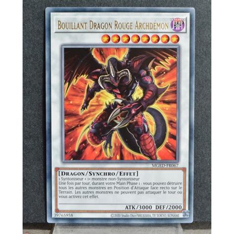 Carte Yu Gi Oh Mged Fr Bouillant Dragon Rouge Archd Mon Ed Neuf Fr