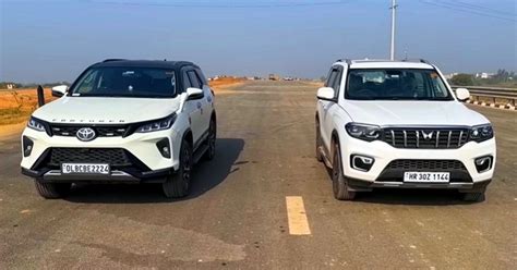 Toyota Fortuner Legender Vs Mahindra Scorpio N Drag Race Video