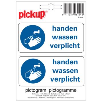 Pickup Pictogram 10x10 Cm Handen Wassen GAMMA Be