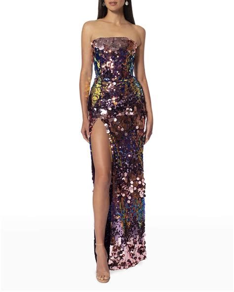 Helsi Lola Strapless Sequin Column Gown Neiman Marcus