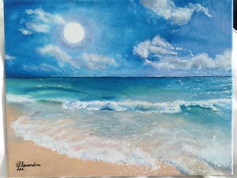 Calm Day Original Acrylic Painting By Artsyalexasacrylics On Etsy Go