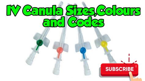 Iv Cannula Types Color Code Sizes Images